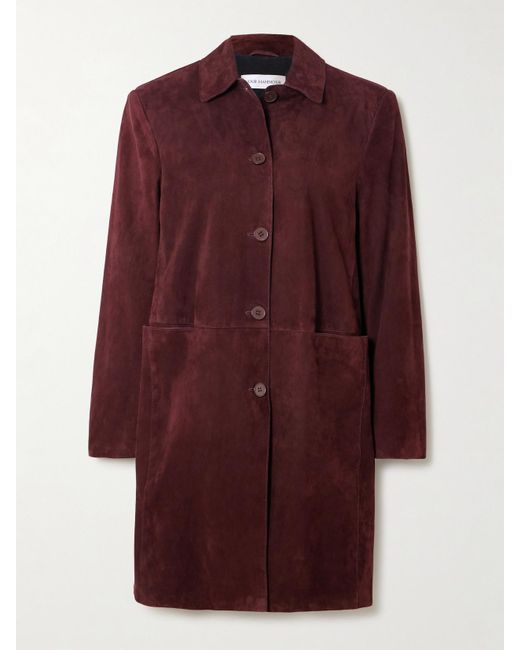 Nour Hammour Purple Suede Coat