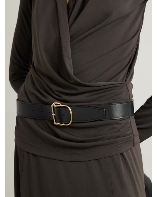 Totême Blue Swirl Leather Belt