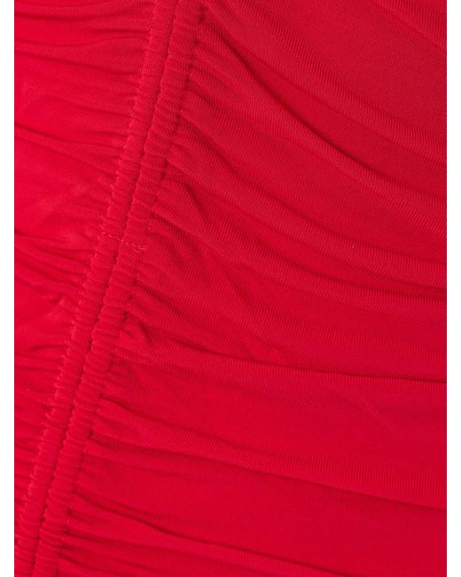 Isabel Marant Red Vandalia Cutout Ruched Stretch-Jersey Top