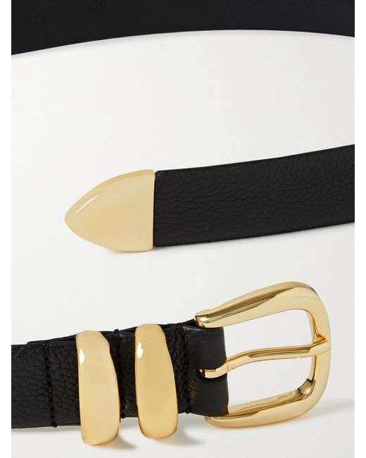 Andersons Black Textured-Leather Belt
