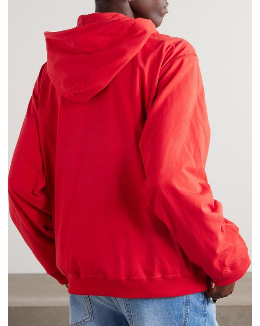 The Row Red Kapuzenjacke Aus Baumwoll-Jersey