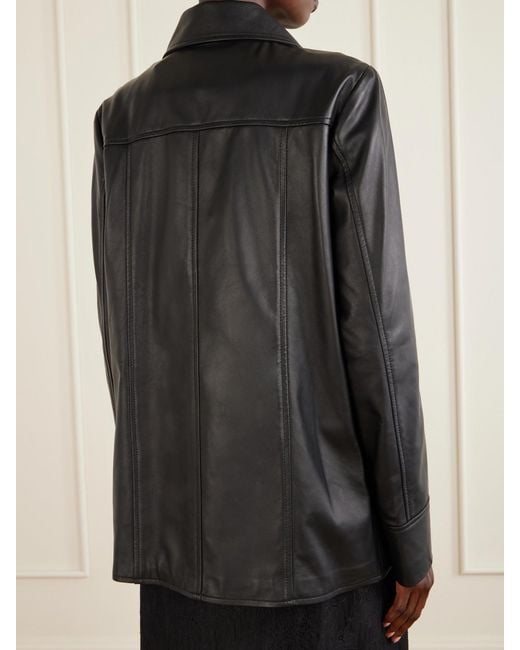 Anna Sui Black Paneled Leather Jacket