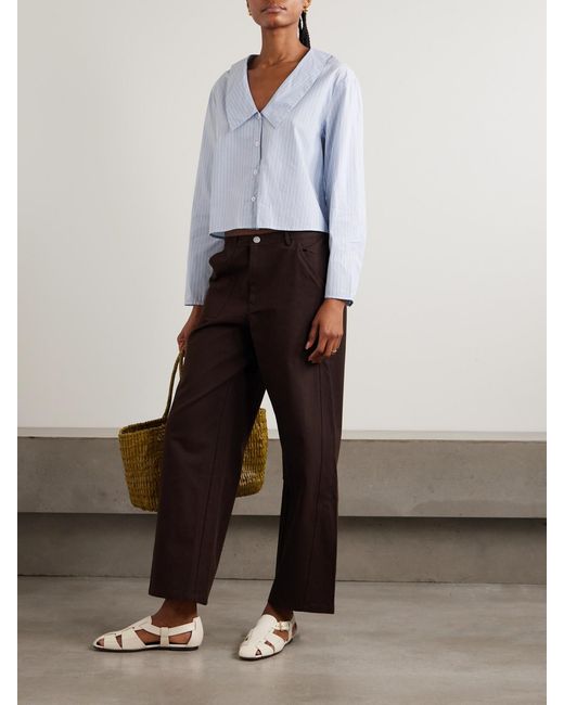 Deiji Studios Blue Striped Organic Cotton Shirt