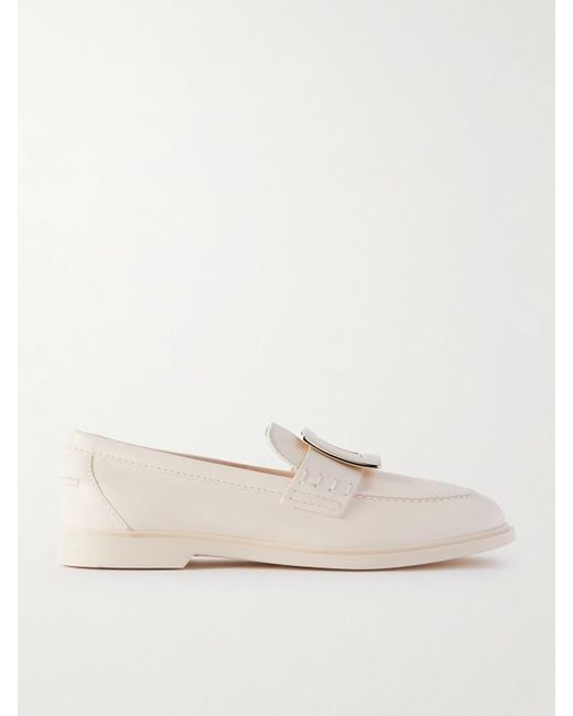 Roger Vivier Natural Summer Leather Loafers