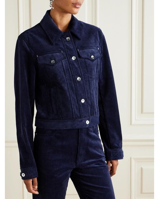 Rabanne Blue Cotton-Corduroy Jacket
