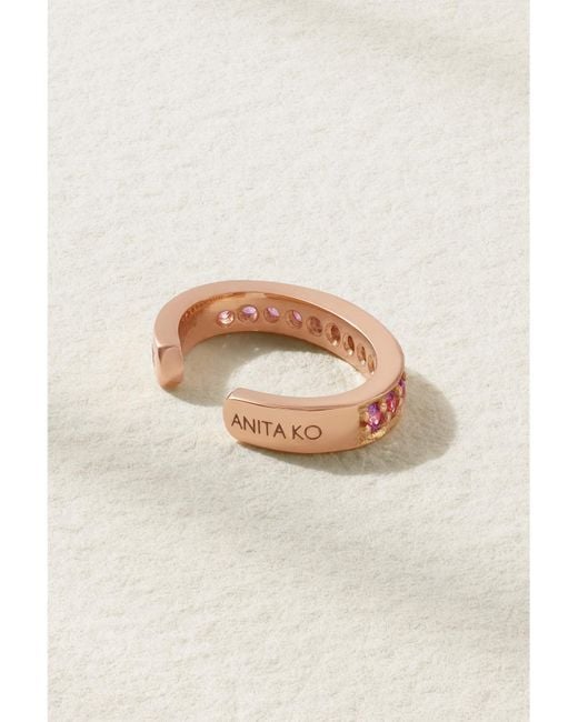Anita Ko Natural 18-Karat Rose Sapphire Ear Cuff