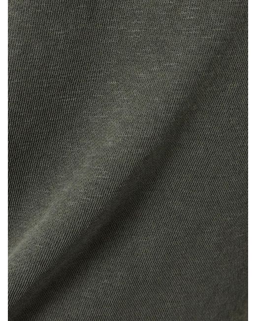James Perse Green Cotton-Terry Wide-Leg Track Pants