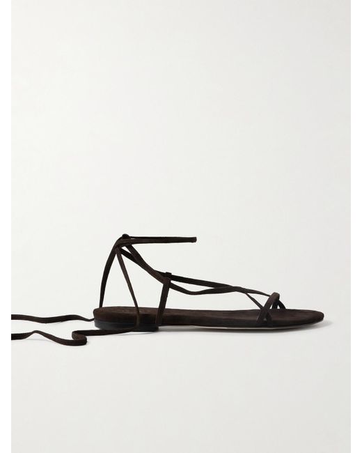 Aeyde Brown Penny Suede Sandals