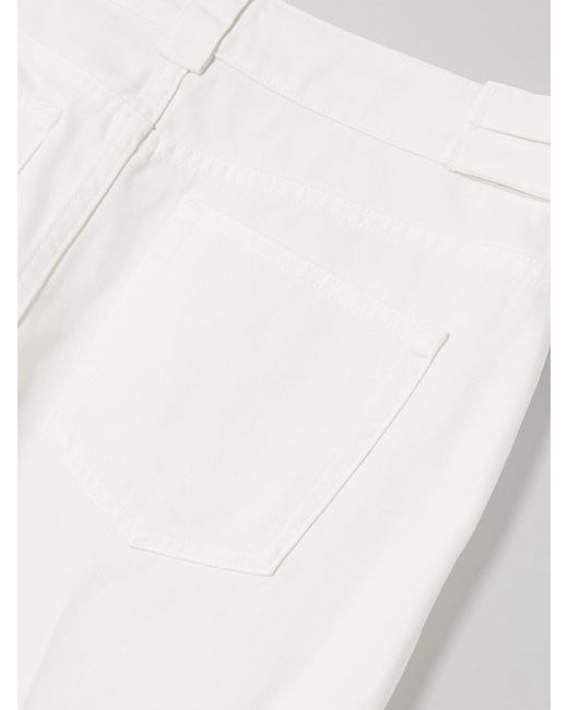 Chloé White Embellished Mid-Rise Straight-Leg Jeans