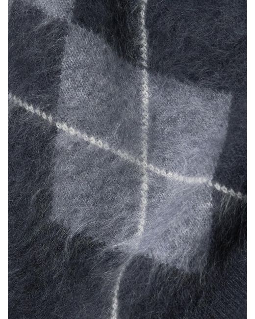 arch4 Blue Abel Pullover Aus Gebürstetem Biokaschmir Mit Argyle-Muster