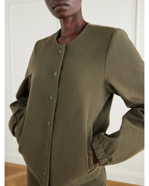 Dries Van Noten Green Vitsa Cotton-Twill Jacket