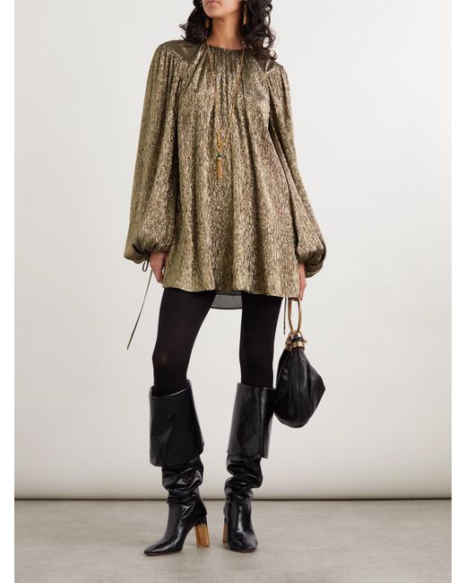 Chloé Green Minikleid Aus Einer Seidenmischung
