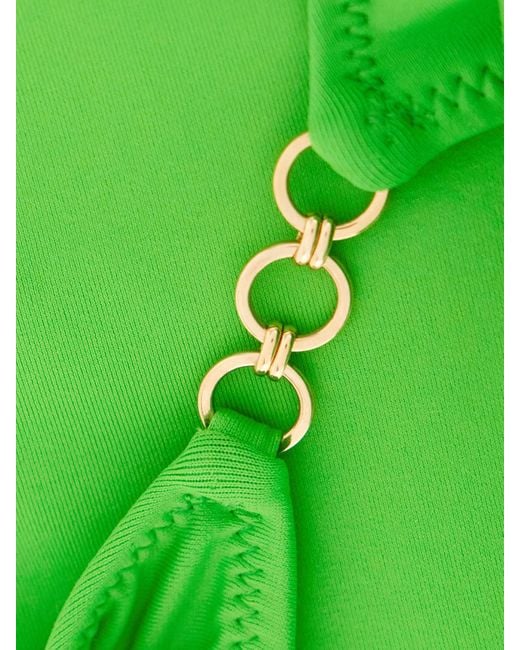 Lido Green Sessantaquattro Chain-Embellished Triangle Bikini