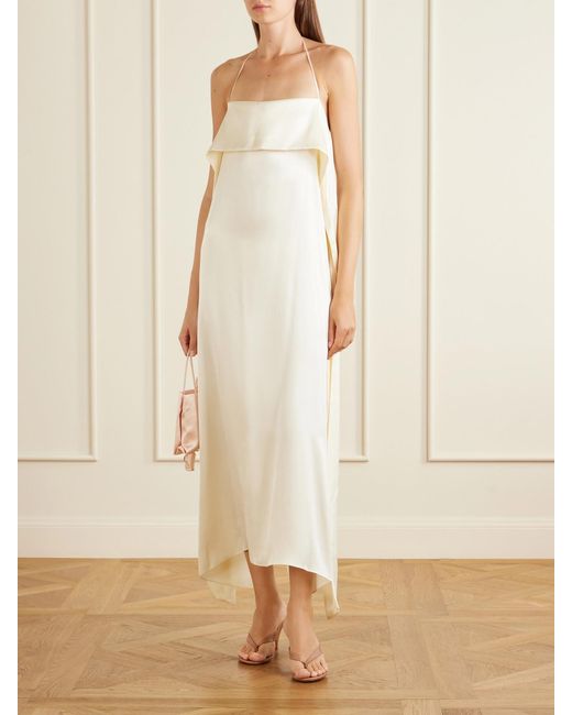 Sharon Wauchob White Edita Silk Maxi Dress