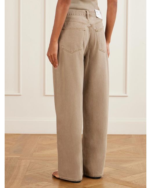Agolde Natural Low Slung Baggy Low-Rise Wide-Leg Jeans