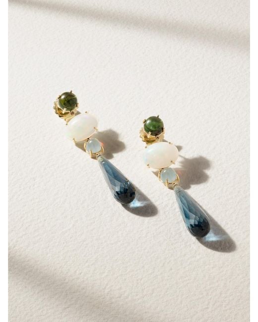 Boucles D'Oreilles En Or 18 Carats (750/1000) Et Pierres Multiples Lotus Ole Lynggaard Copenhagen en coloris Natural