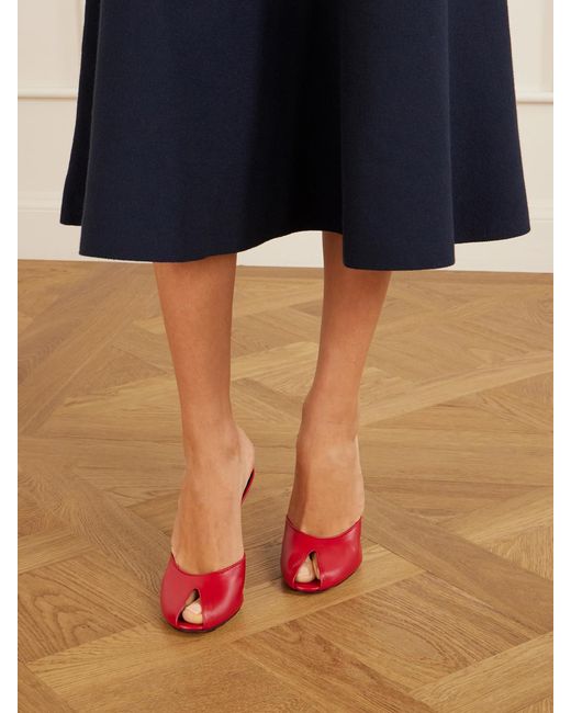 Jude Red Date Leather Mules