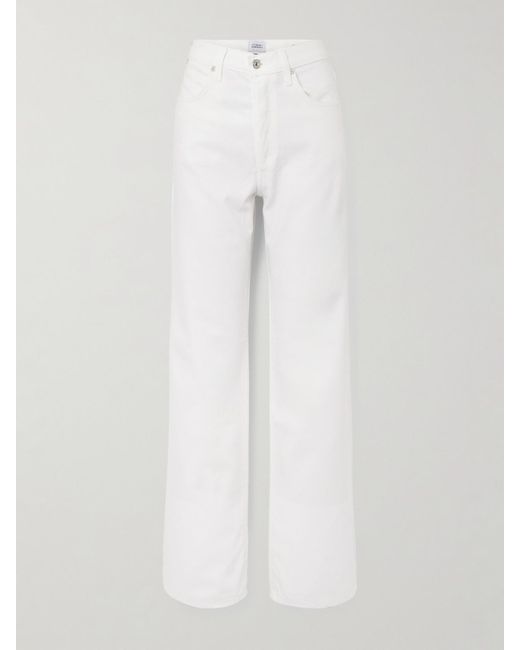 Citizens of Humanity White Annina High-Rise Straight-Leg Jeans