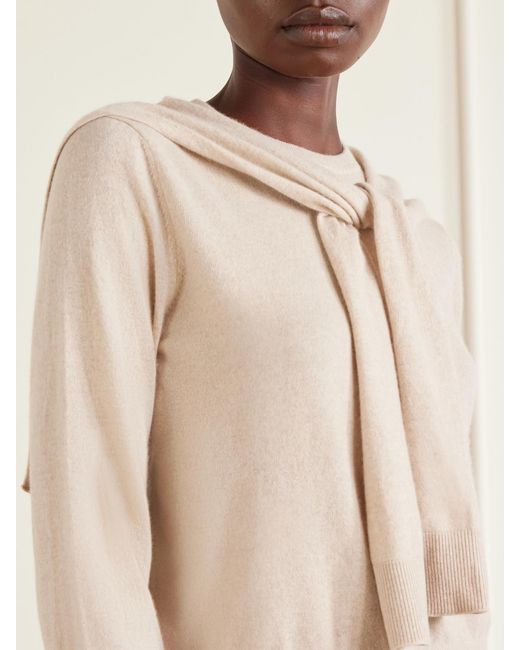 arch4 Natural Eldergrove Tie-Detailed Cashmere Sweater