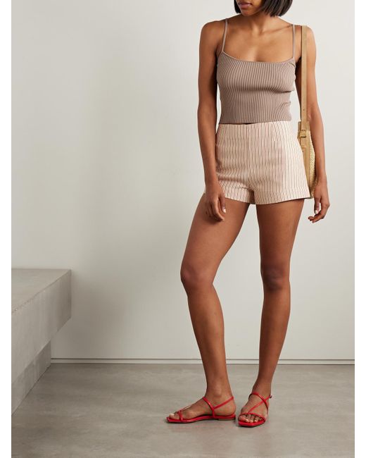 Staud Brown Soleil Tanktop Aus Rippstrick