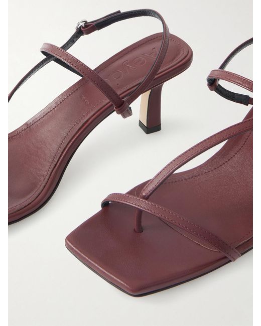 Aeyde Natural Elise Leather Slingback Sandals