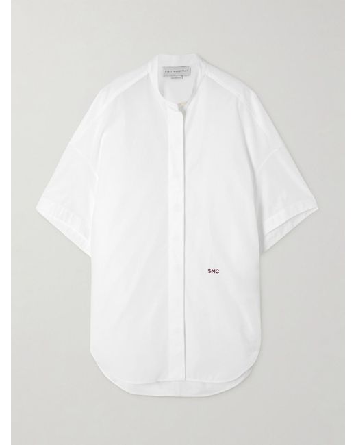 Stella McCartney White Oversized-Hemd Aus Baumwollpopeline