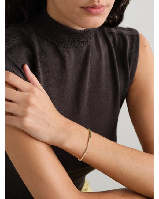 Anita Ko Natural Hepburn 18-Karat, Diamond And Emerald Bracelet