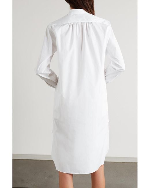 Charvet White Elysee Oversized Cotton-Poplin Nightdress