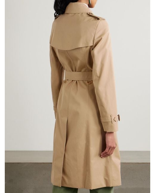 Burberry Natural Chelsea Long Trenchcoat Aus Biobaumwollgabardine