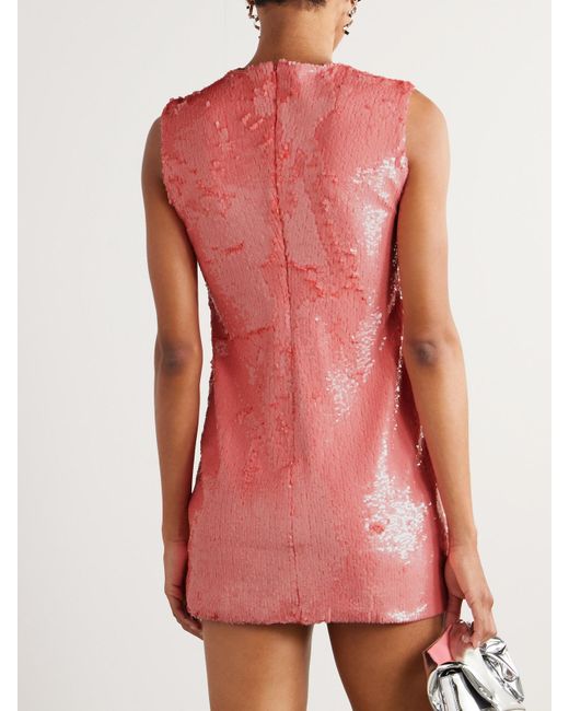 Mini-Robe En Jersey De Coton À Sequins J.W. Anderson en coloris Pink