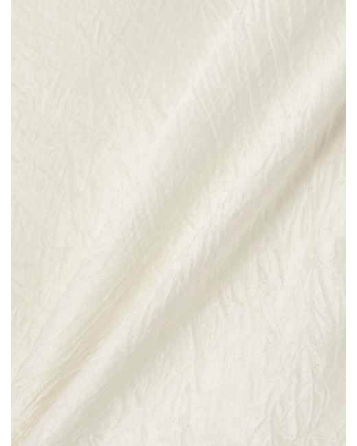 Alexander McQueen Natural Asymmetrisches Oberteil Aus Satin
