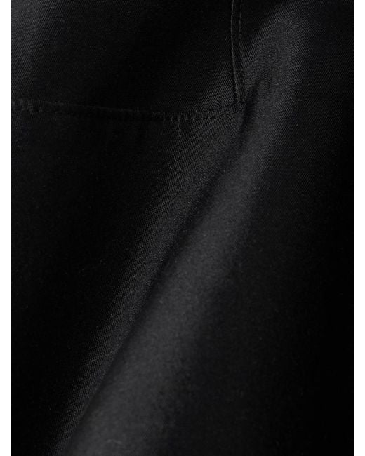 ShuShu/Tong Black Bow-Embellished Cutout Wool And Silk-Blend Mini Dress
