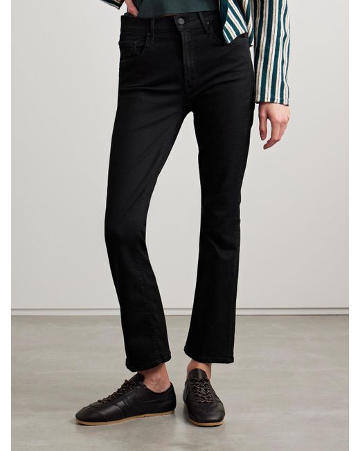 Mother Black The Insider Verkürzte, Hoch Sitzende Bootcut-Jeans