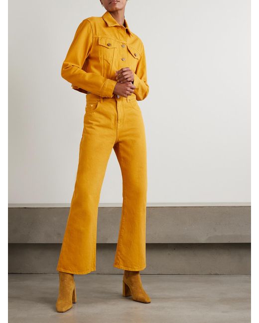 Gabriela Hearst Yellow Bronte Recycled-Denim Jacket