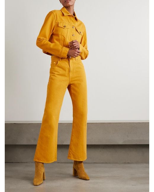 Gabriela Hearst Yellow Bronte Recycled-Denim Jacket