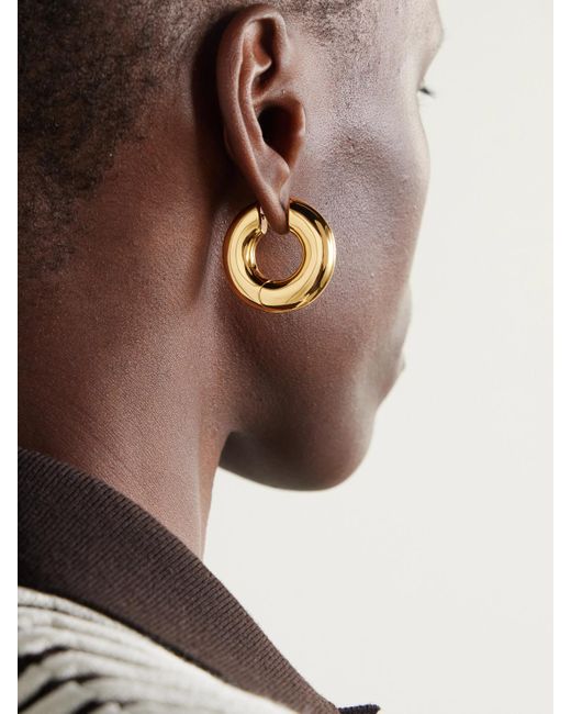 Laura Lombardi Metallic Plated Hoop Earrings