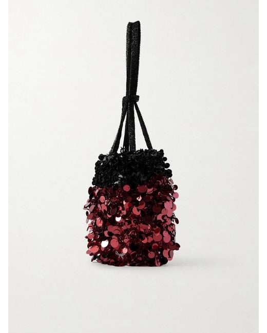 Anya Hindmarch Red Ladybird Sequined Satin Mini Bag