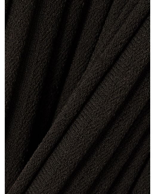 Alaïa Black Cropped Ribbed-Knit Top