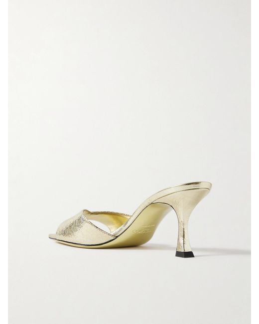 Mules En Matière Synthétique Métallisée Craquelée Skye 70 Jimmy Choo en coloris Natural