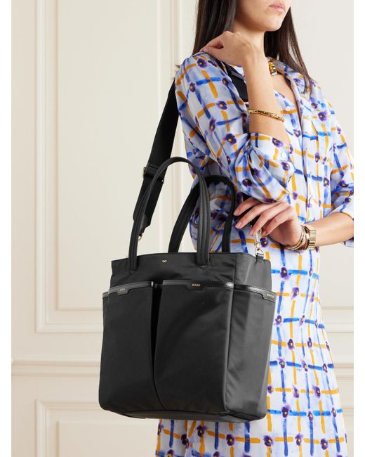 Anya Hindmarch Black Baby Leather-Trimmed Econyl Tote