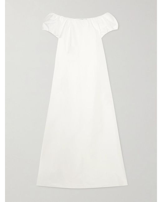 BERNADETTE White Rianne Off-The-Shoulder Taffeta Gown