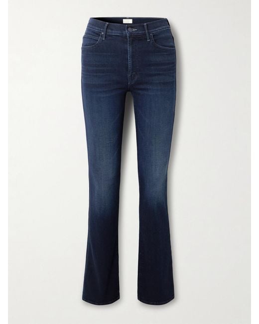 Mother Blue The Smokin Skimp High-Rise Bootcut Jeans