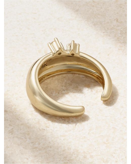 Mizuki Natural 14-Karat Diamond Single Ear Cuff
