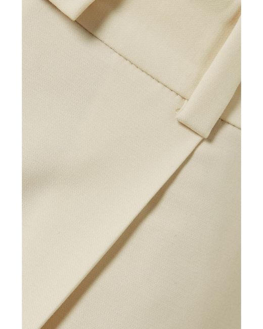 Another Tomorrow Natural Net Sustain Pleated Merino Wool-Twill Wide-Leg Pants