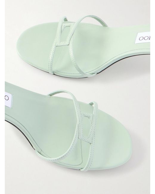 Jimmy Choo Natural Leo 65 Leather Sandals