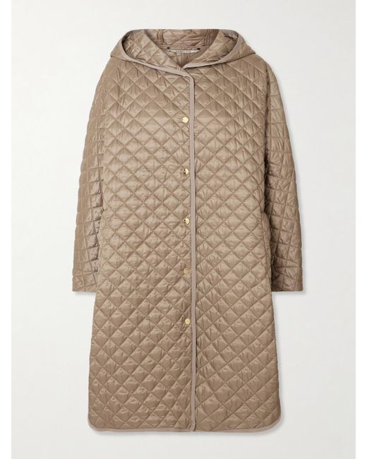 Max Mara Natural The Cube Joan Mantel Aus Gestepptem Shell Mit Kapuze