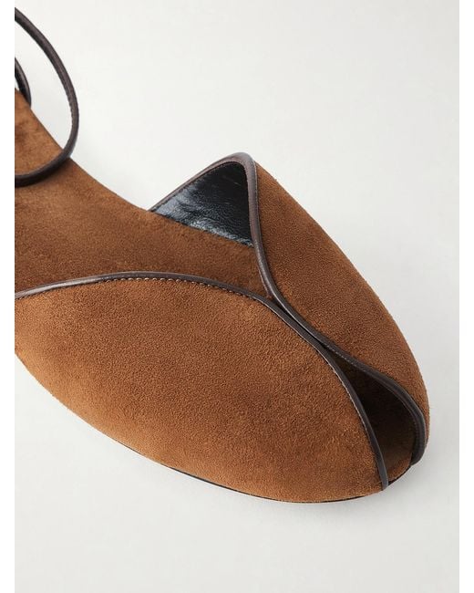 Le Monde Beryl White Valetta Suede Sandals