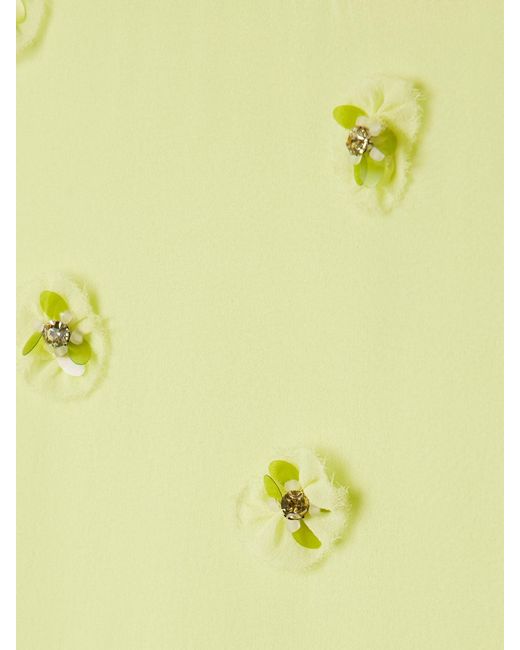 Ulla Johnson Yellow Eleni Belted Embellished Silk-Georgette Maxi Dress