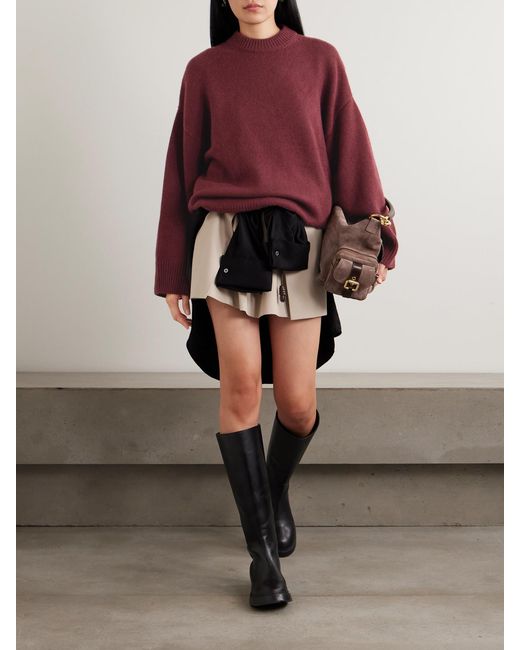 The Elder Statesman Red Pali Cashmere Sweater