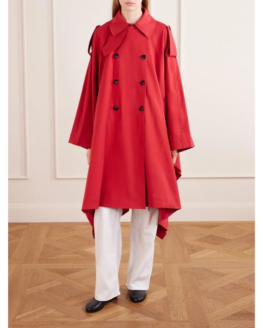 Rohe Red Cotton-Gabardine Coat
